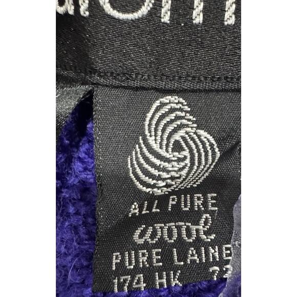 Vintage SLALOM Purple Wool Ski Sweater Womens size Medium - Picture 5 of 7